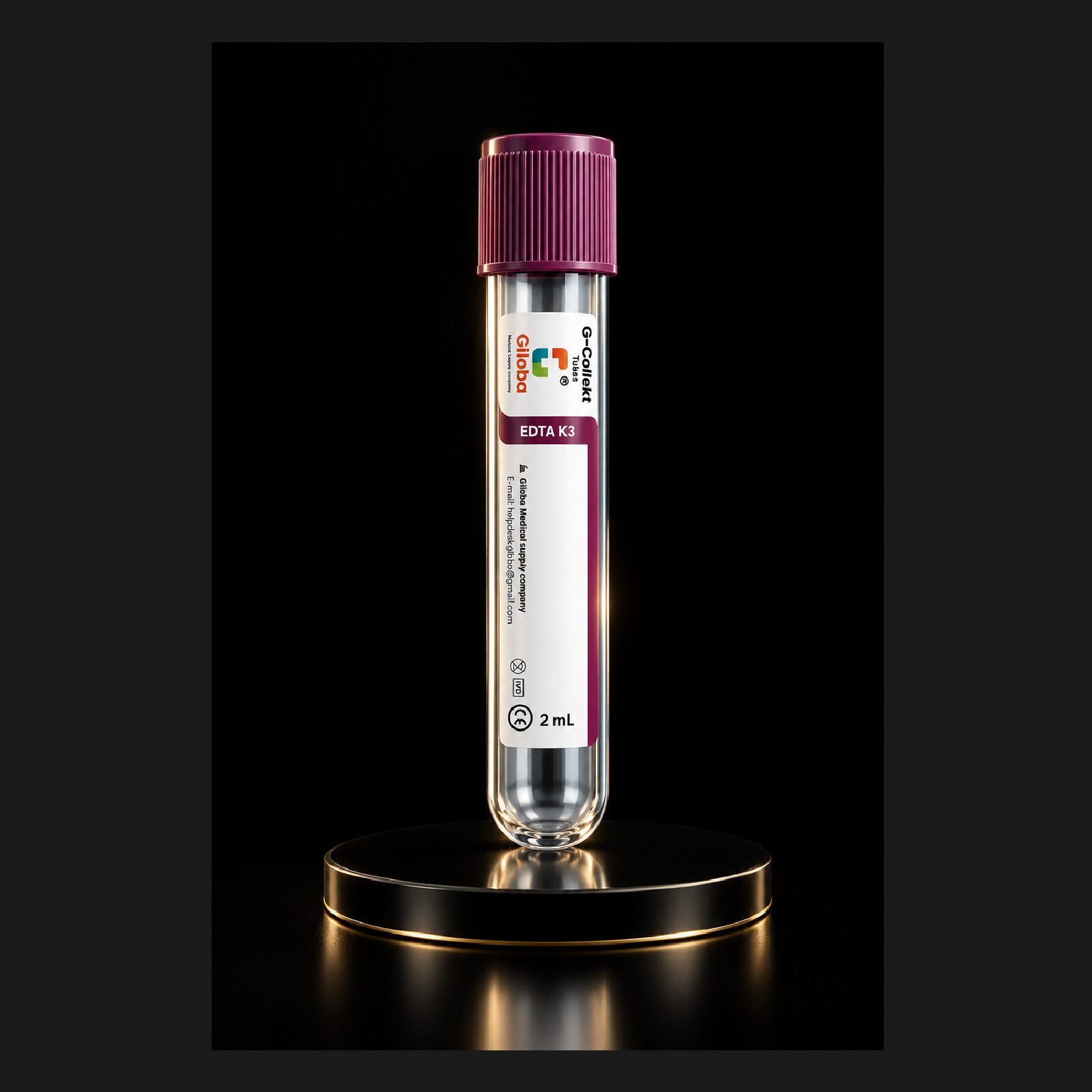 E.D.T.A K3 / K2 Tube (Double Cap) (PET) 2ml