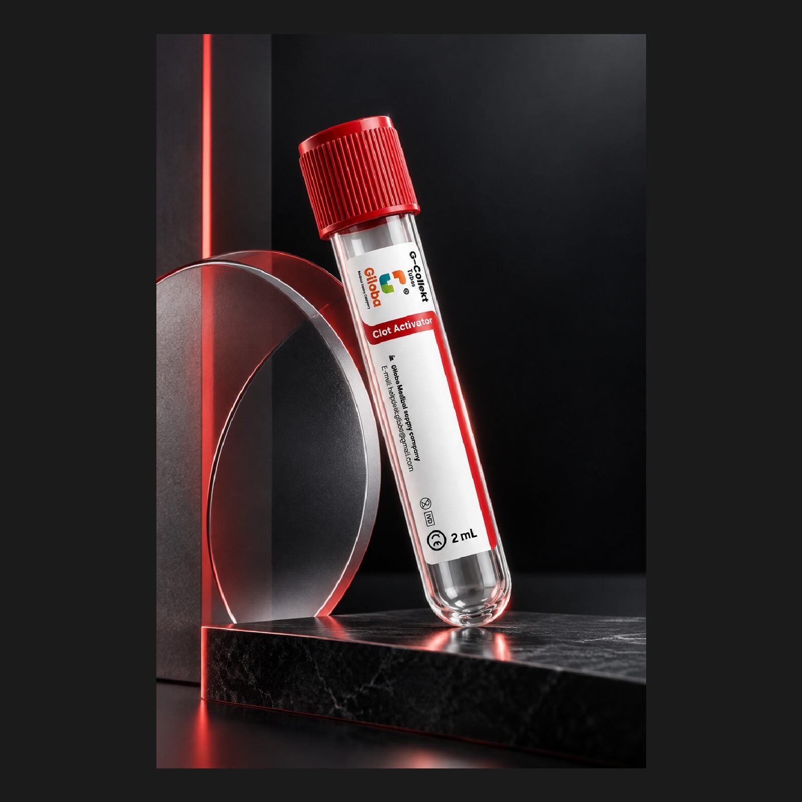 Clot Activator Tube (Double Cap) (PET) 4ml
